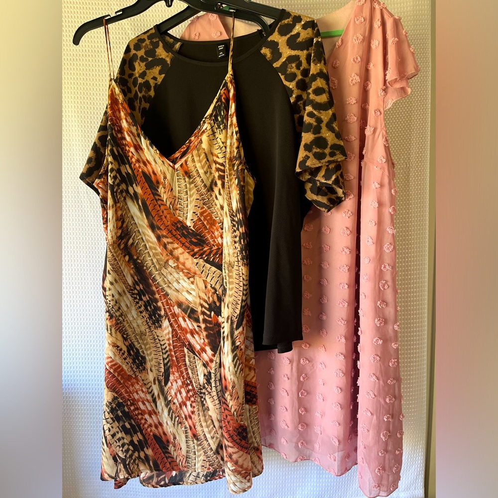 SHEIN Curve Women 4X bundle; three pieces (1 shirt, 1 long tank, 1 dress)